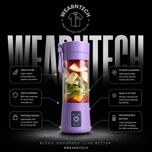 Portable USB Rechargeable Blender – Compact Personal Smoothie Maker