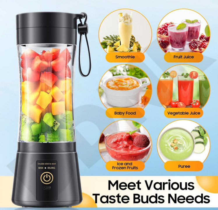 Portable USB Rechargeable Blender – Compact Personal Smoothie Maker