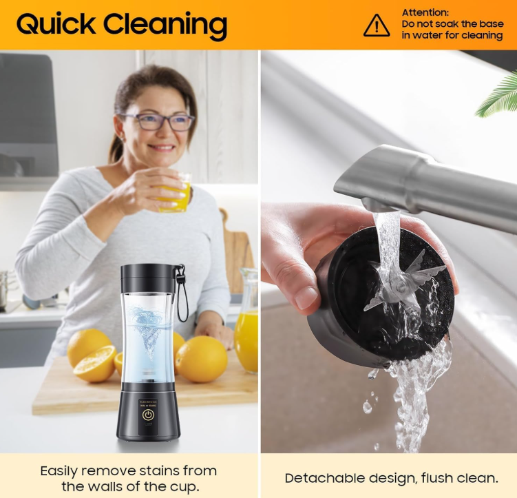 Portable USB Rechargeable Blender – Compact Personal Smoothie Maker