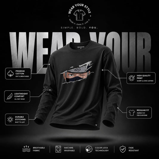 Kakashi Hatake Anime Long-Sleeve T-Shirt