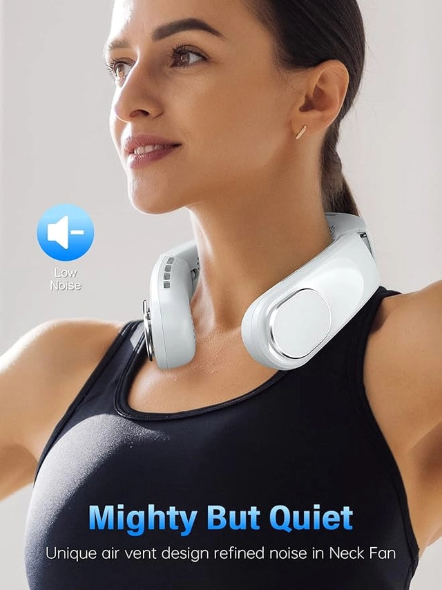 Ultimate Hands-Free Cooling: Foldable Bladeless Neck Fan with 3-Speed Airflow