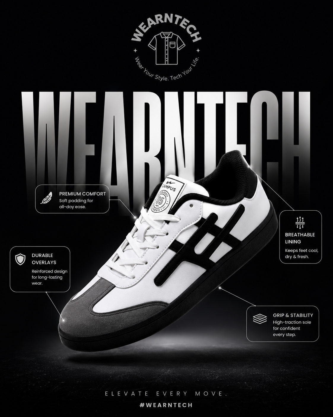 ANJRS Men's Casual Sports Running Sneakers