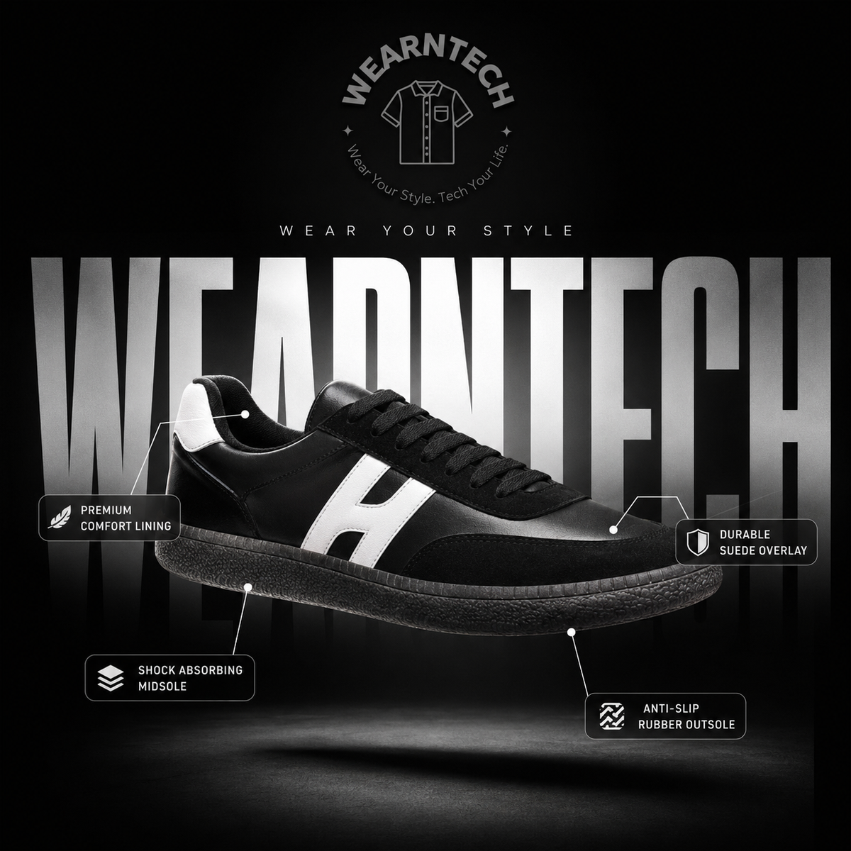 ANJRS Men's Casual Sports Running Sneakers